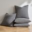 MIULEE 4er Set Kissenbezug Kissen Dekorative Kissenbezüge Kordsamt Sofakissen Dekokissen Kopfkissenbezug Couchkissen Deko Bezug für Sofa Couch Wohnzimmer Schlafzimmer Büro 50x50 cm Dunkelgrau