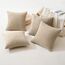 MIULEE 4er Set Kissenbezug Kissen Dekorative Kissenbezüge Kordsamt Sofakissen Dekokissen Kopfkissenbezug Couchkissen Deko Bezug für Sofa Couch Wohnzimmer Schlafzimmer Büro 40x40 cm Sandfarbe