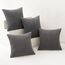 MIULEE 4er Set Kissenbezug Kissen Dekorative Kissenbezüge Kordsamt Sofakissen Dekokissen Kopfkissenbezug Couchkissen Deko Bezug für Sofa Couch Wohnzimmer Schlafzimmer Büro 45x45 cm Dunkelgrau