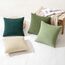 MIULEE 4er Set Kissenbezug Kissen Dekorative Kissenbezüge Kordsamt Sofakissen Dekokissen Kopfkissenbezug Couchkissen Deko Bezug für Sofa Couch Wohnzimmer Schlafzimmer 40x40cm Hellgrün