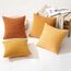 MIULEE 4er Set Kissenbezug Kissen Dekorative Kissenbezüge Kordsamt Sofakissen Dekokissen Kopfkissenbezug Couchkissen Deko Bezug für Sofa Couch Wohnzimmer Schlafzimmer Büro 45x45cm Orange