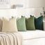 MIULEE 4er Set Kissenbezug Kissen Dekorative Kissenbezüge Kordsamt Sofakissen Dekokissen Kopfkissenbezug Couchkissen Deko Bezug für Sofa Couch Wohnzimmer Schlafzimmer 40x40cm Hellgrün