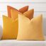 MIULEE 4er Set Kissenbezug Kissen Dekorative Kissenbezüge Kordsamt Sofakissen Dekokissen Kopfkissenbezug Couchkissen Deko Bezug für Sofa Couch Wohnzimmer Schlafzimmer Büro 45x45cm Orange