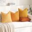 MIULEE 4er Set Kissenbezug Kissen Dekorative Kissenbezüge Kordsamt Sofakissen Dekokissen Kopfkissenbezug Couchkissen Deko Bezug für Sofa Couch Wohnzimmer Schlafzimmer Büro 40x40cm Orange