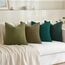 MIULEE 4er Set Kissenbezug Kissen Dekorative Kissenbezüge Kordsamt Sofakissen Dekokissen Kopfkissenbezug Couchkissen Deko Bezug für Sofa Couch Wohnzimmer Schlafzimmer 40x40cm Grüne Serie
