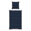LARAWELL Bettwäsche 135x200 Baumwolle ganzjahres Bettwäsche-Sets blau gestreift Premium
