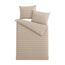jilda-tex Biber Bettwäsche Made IN Germany Melange 135x200 cm + 80x80 cm 100% Baumwolle Feinbiberbettwäsche Edel-Flanell Verschiedene Größen/Farben (Stripes Beige, 135 x 200 cm)