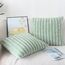 NIULAA Salbei Grün Kissenbezug 45x45 2er Set Flauschig Plüsch Deko Kissenbezüge Weich Gestreift Pelz Kissenhülle Dekokissen Sofakissenbezug Luxus Sofakissen Zierkissenbezüge Wohnzimmer Sofa
