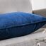 MIULEE 2er Set Samt Kissenbezug Flansch Kissenhülle Dekorative Sofakissen Dekokissen Umwickelte Kante Kissenbezüge Zierkissenbezug für Sofa Wohnzimmer Schlafzimmer 40x40 cm Dunkelblau