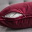 MIULEE 2er Set Samt Kissenbezug Flansch Kissenhülle Dekorative Sofakissen Dekokissen Umwickelte Kante Kissenbezüge Zierkissenbezug für Sofa Wohnzimmer Schlafzimmer 30x50 cm Wein Rot