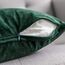 MIULEE 2er Set Samt Kissenbezug Flansch Kissenhülle Dekorative Sofakissen Dekokissen Umwickelte Kante Kissenbezüge Zierkissenbezug für Sofa Wohnzimmer Schlafzimmer 40x40 cm Dunkelgrün