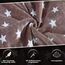 MALIKA Warme Winter Plüsch Sterne Wende-Bettwäsche Nicky-Teddy 'Cashmere Touch' Coral Fleece viele Farben & Größen, Farbe:Taupe, Größe:135 x 200 cm