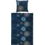 Erwin Müller Bettwäsche, Bettgarnitur Flanell - Mandala - mollig warm, temperaturregulierend, mit praktischem Reißverschluss - dunkelblau Größe 80x80 cm / 155x200 cm