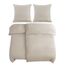 ATsense Bettwäsche 155x220 Baumwolle 4teilig, Stonewashed Bettwäsche-Sets Beige Ähnlich wie Leinen, Oeko-TEX, Hypoallergen und Atmungsaktiv, 2 Bettbezug und 2 Kissenbezug 80x80