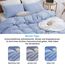 ATsense Bettwäsche 135x200 Baumwolle 4teilig, Stonewashed Bettwäsche-Sets Hellblau Ähnlich wie Leinen, Oeko-TEX, Hypoallergen und Atmungsaktiv, 2 Bettbezug und 2 Kissenbezug 80x80