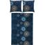 Erwin Müller Bettwäsche, Bettgarnitur Flanell - Mandala - mollig warm, temperaturregulierend, mit praktischem Reißverschluss - dunkelblau Größe 80x80 cm / 200x220 cm
