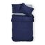 Amolavet Winter Bettwäsche 135x200 2teilig Set Blau aus Gebürstetem Mikrofaser Winterbettwäsche 135x200 Bettbezug 135 X 200 + Kissenbezüg 80x80 Mit Reißverschluss für Einzelbett
