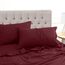 Utopia Bedding 4 Teilige Bettlaken Set 150x200 cm, Burgunderrot - Polyester Microfaser, Oeko-Tex Zertifiziert, 1 Spannbettlaken 150x200 cm, 1 Bettlaken 266x259 cm und 2 Kissenbezüge 50x75 cm