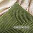 MIULEE Kissenbezug 50x50 Matcha Grün Kordsamt 2er Set Kissenbezüge Zierkissenbezug Kissenhülle Sofakissen Dekokissen Streifen Muster Patchwork Design für Wohnzimmer