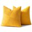 MIULEE Kissenbezug 50x50 Senfgelb Kordsamt 2er Set Kissenbezüge Zierkissenbezug Kissenhülle Sofakissen Dekokissen Streifen Muster Patchwork Design für Wohnzimmer