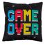 KAMACA Flauschig gefülltes Wendekissen für Gamer 40x40 cm mit Reißverschluss Kissen mit Füllung tolles Geschenk für Gamer (Game Over und Power UP)