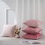 Topfinel 60x60 cm Kissenbezug rosa 4er Set Samt Farbverlauf Kissenbezüge Kissenhülle Sofakissen dekokissen Couchkissen deko für Sofa Schlafzimmer Wohnzimmer Bett