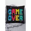 KAMACA Flauschig gefülltes Wendekissen für Gamer 40x40 cm mit Reißverschluss Kissen mit Füllung tolles Geschenk für Gamer (Game Over und Power UP)