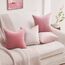 Topfinel 45x45 cm Kissenbezug rosa 4er Set Samt Farbverlauf Kissenbezüge Kissenhülle Sofakissen dekokissen Couchkissen deko für Sofa Schlafzimmer Wohnzimmer Bett