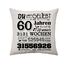 Geburtstagsgeschenk für Frauen Männer Zierkissenbezüge Geschenk für Sie 6 - 50 Jahre Geschenke für Mama Tante Papa Oma Opa Schwester Freund Geburtstagsgeschenke Ideen Kissenbezug 45 x 45 CM (60th)
