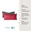 Schiesser Kissenhülle Doubleface im 2er Set | Renforcé | 100% Baumwolle aus nachhaltiger Produktion | 40x80cm | Rot-Dunkelgrau