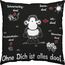 Sheepworld Kissen Ohne Dich ist Alles doof | Zierkissen, Baumwolle, 40 cm x 40 cm, schwarz | Kissen mit Spruch, Geschenk Liebe, Valentinstag | 40158