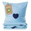 Lavea Matteo Bettwäsche Kinder Set, Kinderbettwäsche aus 100% Bio-Baumwolle, mit Herzmotiv, weiche Bezüge für Bettdecke und Kopfkissen, mit Reißverschluss, Hellblau Blau 135 x 200 cm und 80 x 80 cm