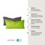 Schiesser Kissenhüllenset Doubleface - Renforcé - 2-teilig - 40 x 80 cm - Grün-Dunkelgrau