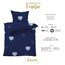 Lavea Emilio Bettwäsche Kinder Set, Kinderbettwäsche aus 100% Bio-Baumwolle, mit Herzmotiv, weiche Bezüge für Bettdecke und Kopfkissen, mit Reißverschluss, Blau Hellblau 100 x 135 cm und 40 x 60 cm