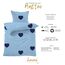 Lavea Matteo Bettwäsche Kinder Set, Kinderbettwäsche aus 100% Bio-Baumwolle, mit Herzmotiv, weiche Bezüge für Bettdecke und Kopfkissen, mit Reißverschluss, Hellblau Blau 155 x 220 cm und 80 x 80 cm