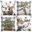 4er Set Kissenbezug Weihnachten, Weiß Und Grau Rentier Deko Weihnachten Kissenbezug 45x45cm,Weihnachtsdeko Kissenbezüge Kariert Für Christmas Decorations Indoor, Winter Deko Wohnzimmer Sofa Bettwäsche