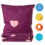 Lavea® Milena Bettwäsche Kinder Set, Kinderbettwäsche aus 100% Bio-Baumwolle, mit Herzmotiv, weiche Bezüge für Bettdecke und Kopfkissen, mit Reißverschluss, Bordeaux Rosa 135 x 200 cm und 80 x 80 cm