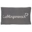 KAMACA Lieblingsmensch Kissen 30x50 cm Flauschig gefülltes Kuschelkissen grau mit Aufschrift und Reißverschluss Geschenk für Partner, Freundin, Kollegen oder Familie Bezug aus 100% Baumwolle (GRAU)