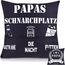 Shoppawhile Papa Geschenk Geburtstag Vatertag Bester Papa der Welt Kissenbezug 45 * 45cm Geschenke für Papa Weihnachten Vatertagsgeschenk Ideen Doppelseitige Zierkissenbezüge mit 3 Taschen