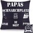 Shoppawhile Papa Geschenk Geburtstag Vatertag Bester Papa der Welt Kissenbezug 45 * 45cm Geschenke für Papa Weihnachten Vatertagsgeschenk Ideen Doppelseitige Zierkissenbezüge mit 3 Taschen