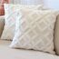 HAMUR HOME 2er Set Kissenbezüge 45x45 cm Boho Dekokissen Kissenbezug Sofakissen Dekorativ Couchkissen Kissenhülle Zierkissenbezug Set Kissen für Wohnzimmer Schlafzimmer (Mila, Ecru)