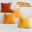 MIULEE 4er Set Samt Kissenbezug 45x45 cm Orange Serie Dekorative Kissenhülle Sofakissen Dekokissen Umwickelte Kante Kissenbezüge Zierkissenbezug für Sofa Wohnzimmer Schlafzimmer
