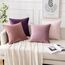 MIULEE 4er Set Samt Kissenbezug 45x45 cm Lila Serie Dekorative Kissenhülle Sofakissen Dekokissen Umwickelte Kante Kissenbezüge Zierkissenbezug für Sofa Wohnzimmer Schlafzimmer