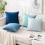 MIULEE 4er Set Samt Kissenbezug 50x50 cm Blau Serie Dekorative Kissenhülle Sofakissen Dekokissen Umwickelte Kante Kissenbezüge Zierkissenbezug für Sofa Wohnzimmer Schlafzimmer