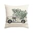 Artoid Mode Lastwagen Baum Schleife Weihnachten Kissenbezug, 50x50 cm Saisonnal LKW Winter Zierkissenbezug Cushion Cover Couch Wohnzimmer Deko