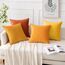 MIULEE 4er Set Samt Kissenbezug 50x50 cm Orange Serie Dekorative Kissenhülle Sofakissen Dekokissen Umwickelte Kante Kissenbezüge Zierkissenbezug für Sofa Wohnzimmer Schlafzimmer