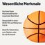 Amazon Basics Basketball Plüschtier Kissen, Sport-Style Spielzeug Stofftier für Bett oder Sofa, Kinderzimmer Deko, Orange