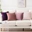 MIULEE 4er Set Samt Kissenbezug 45x45 cm Lila Serie Dekorative Kissenhülle Sofakissen Dekokissen Umwickelte Kante Kissenbezüge Zierkissenbezug für Sofa Wohnzimmer Schlafzimmer