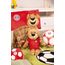 NICI Kissen FC BAYERN MÜNCHEN Bär Berni 43 x 25 cm – rechteckiges Kuschelkissen aus weichem Plüsch, Fußball Fanartikel mit FCB-Logo für Kinder & Erwachsene, 49080, tolle Geschenkidee, rot