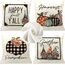 Cirzone Herbst Kissenbezug 45 x 45 cm 4er Set GNOME Kürbis Plüsch Dekorative Kissen Herbst Dekoration für Home Garten Sofa Schlafzimmer
